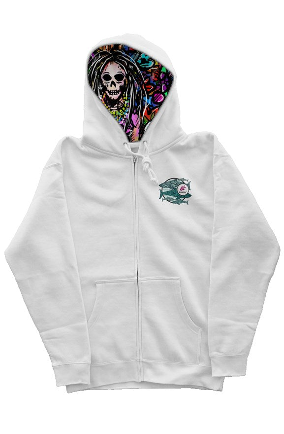 Tribal shark independent zip hoody