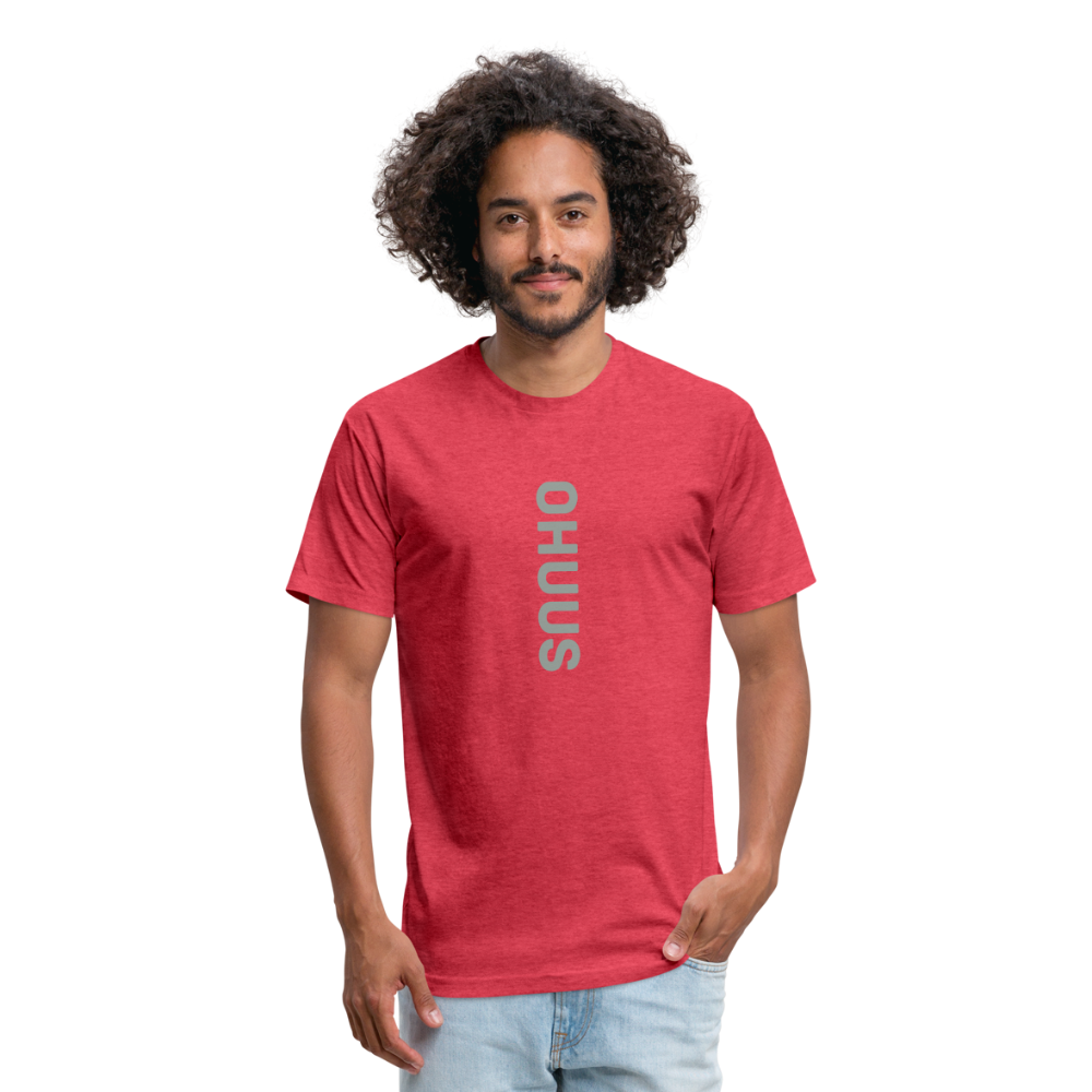 Fitted Cotton/Poly T-Shirt by Next Level - heather red