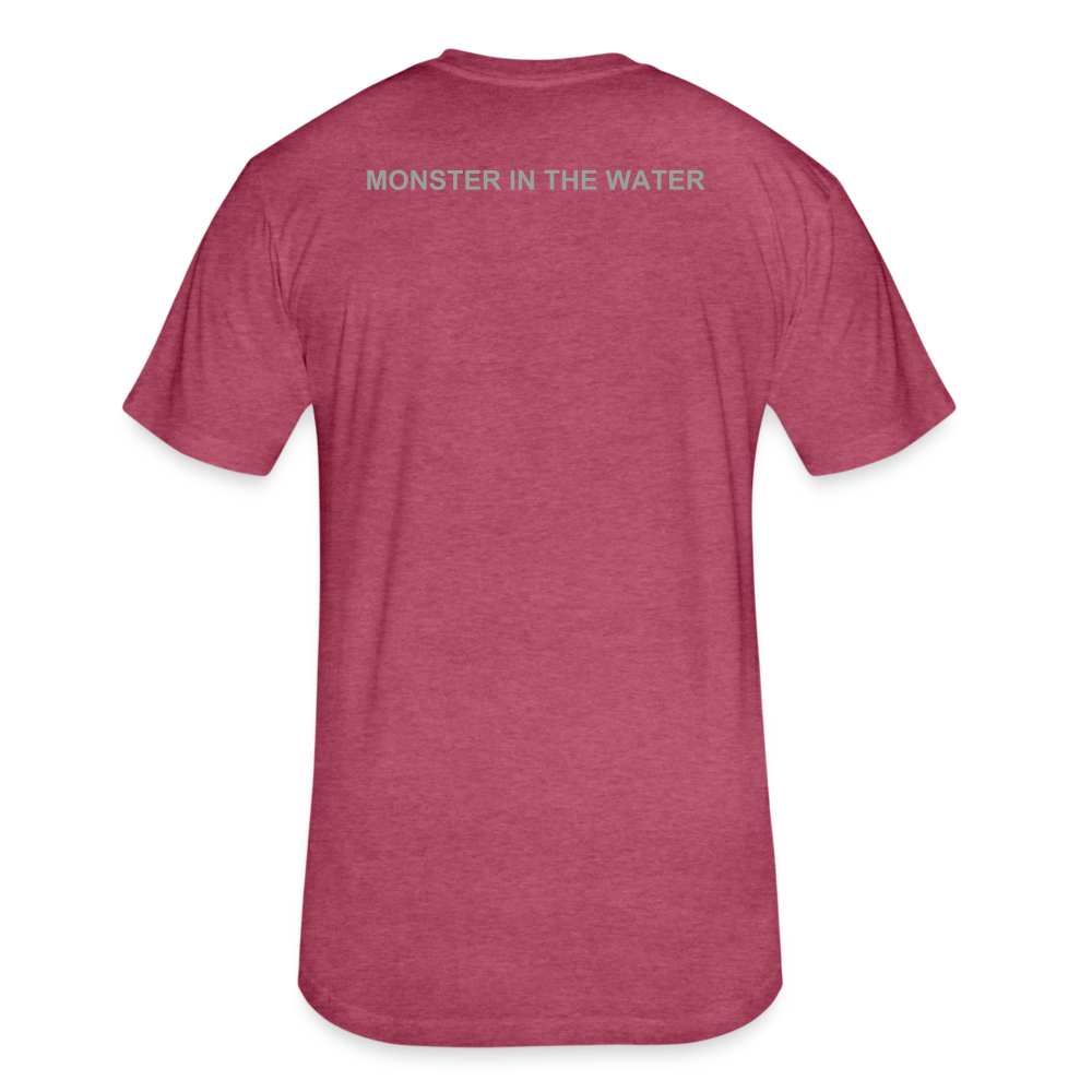 Fitted Cotton/Poly T-Shirt by Next Level - heather burgundy