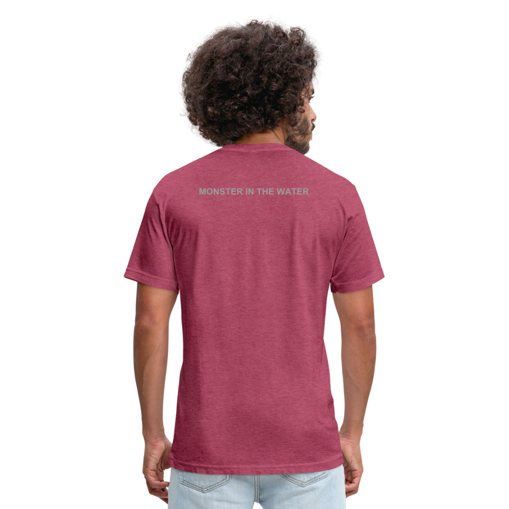 Fitted Cotton/Poly T-Shirt by Next Level - heather burgundy