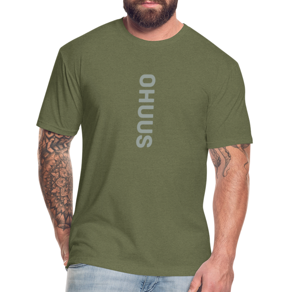 Fitted Cotton/Poly T-Shirt by Next Level - heather military green