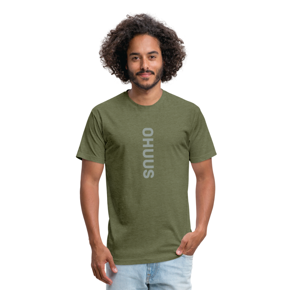 Fitted Cotton/Poly T-Shirt by Next Level - heather military green