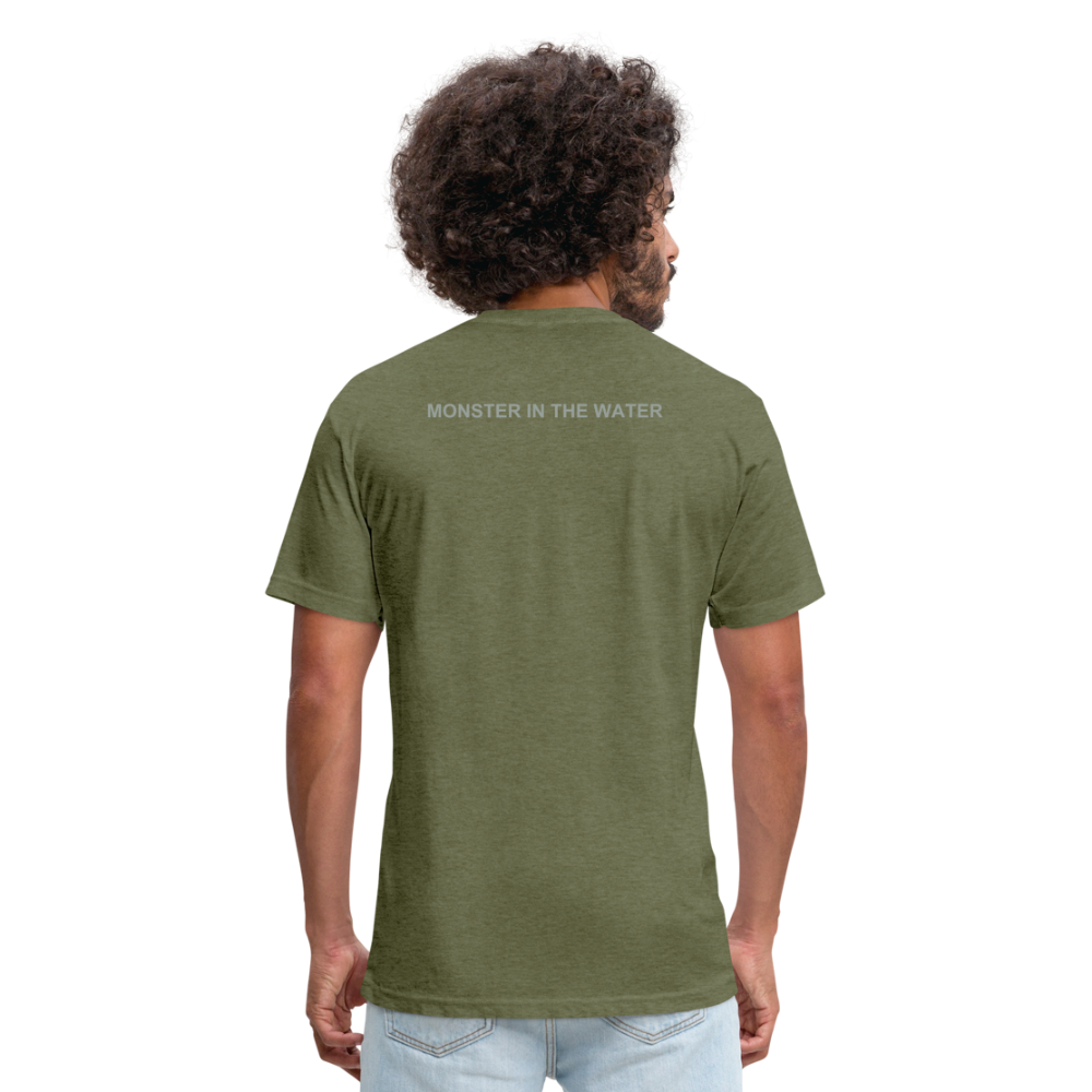 Fitted Cotton/Poly T-Shirt by Next Level - heather military green