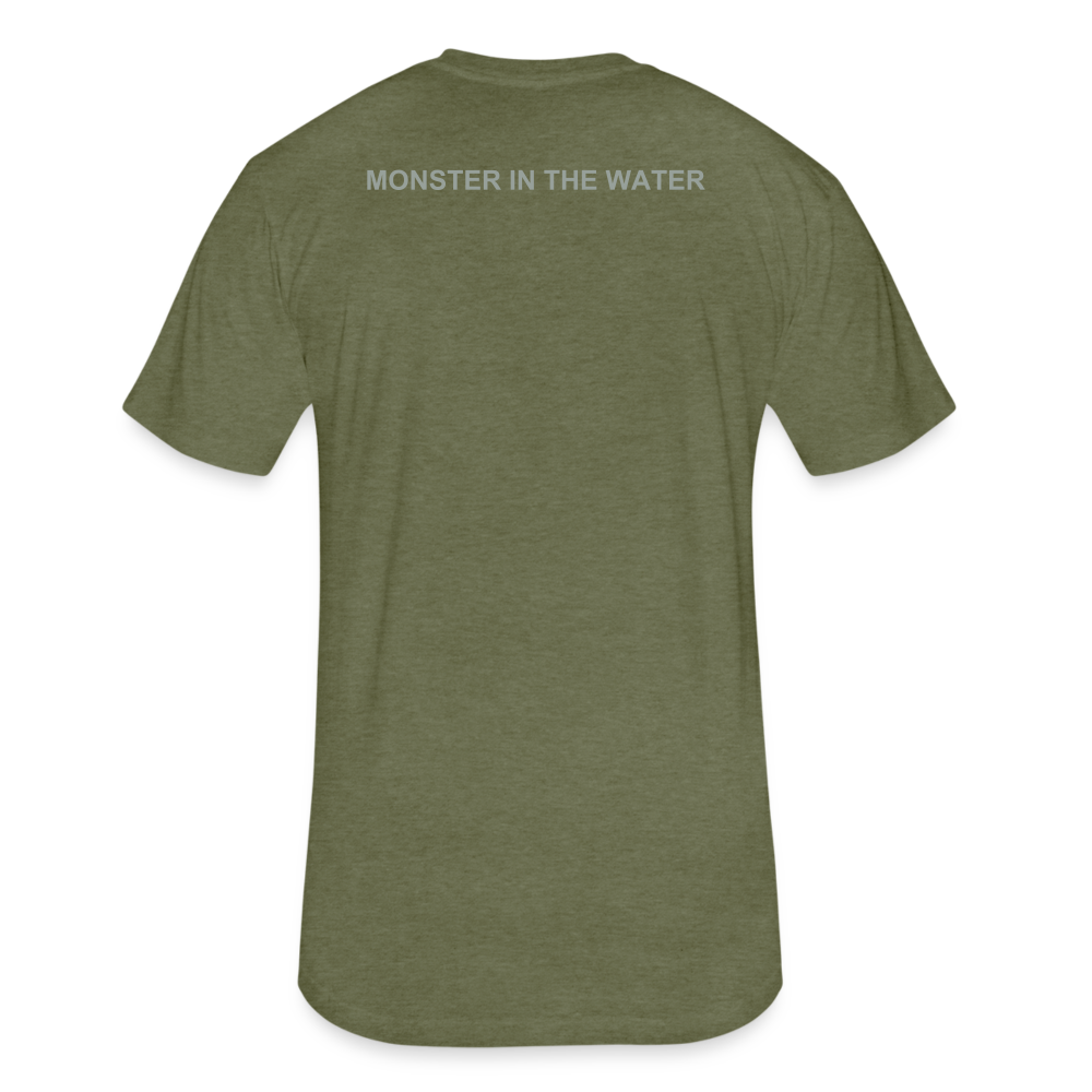 Fitted Cotton/Poly T-Shirt by Next Level - heather military green