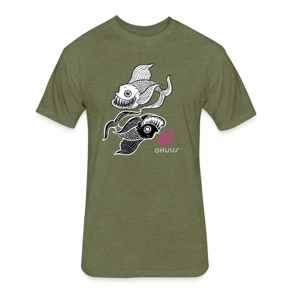 Fitted Cotton/Poly T-Shirt by Next Level - heather military green