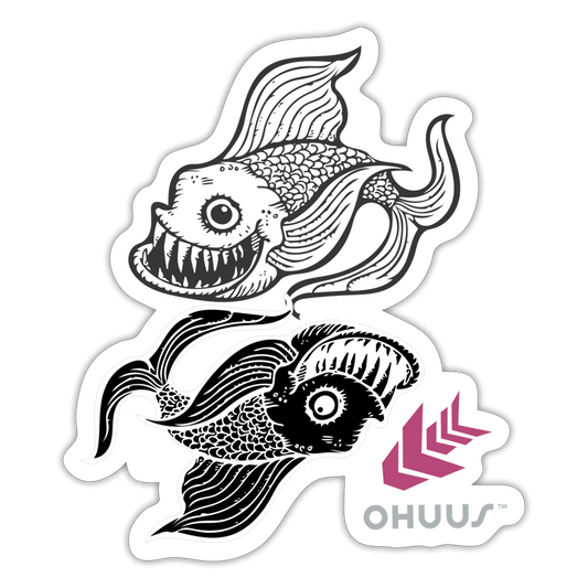 Ohuus Yin & Yang Fish Sticker - white matte