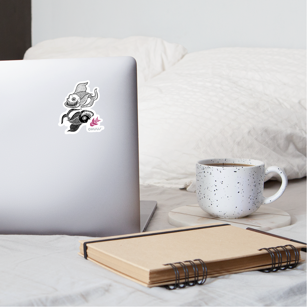 Ohuus Yin & Yang Fish Sticker - white matte