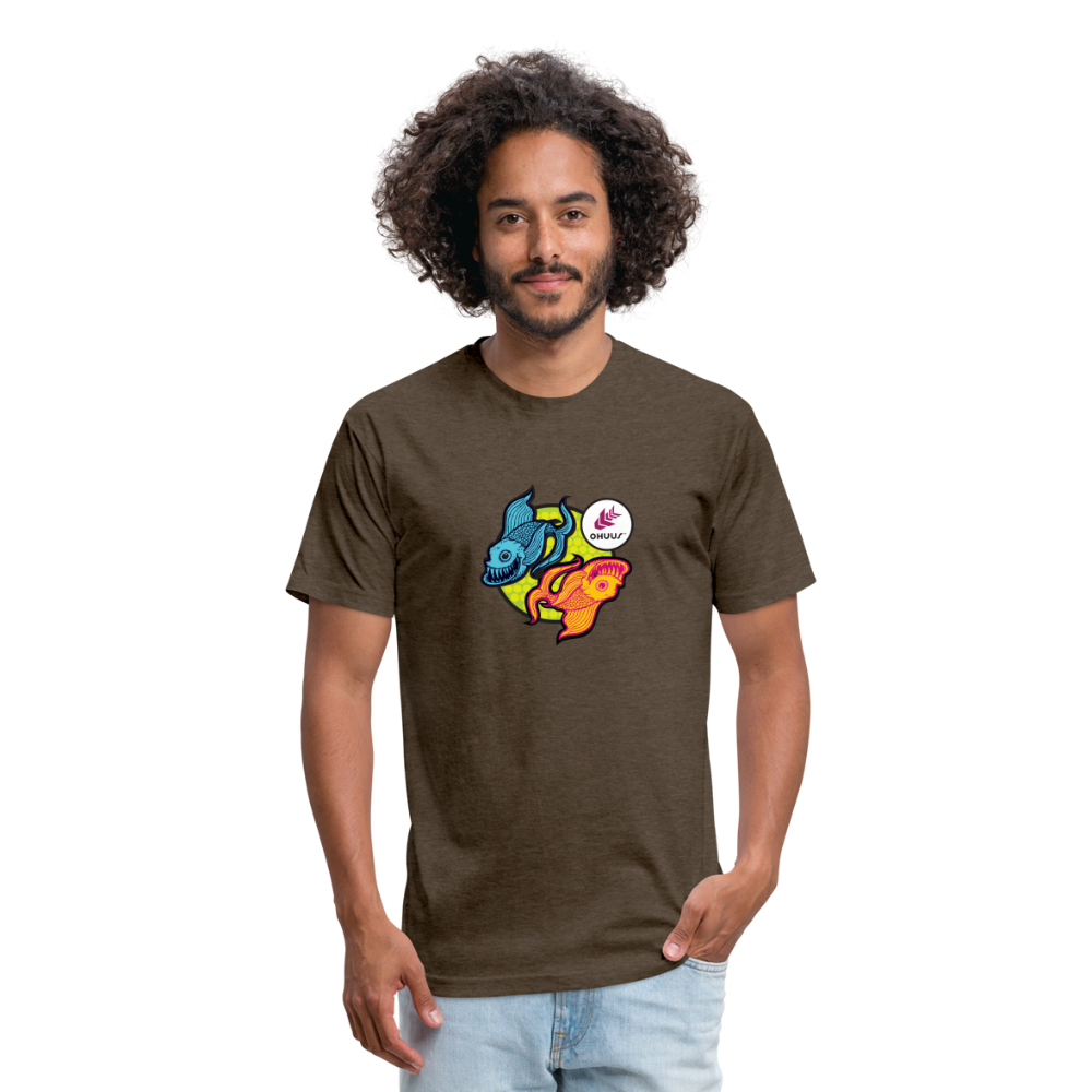 Fitted Cotton/Poly T-Shirt by Next Level - heather espresso