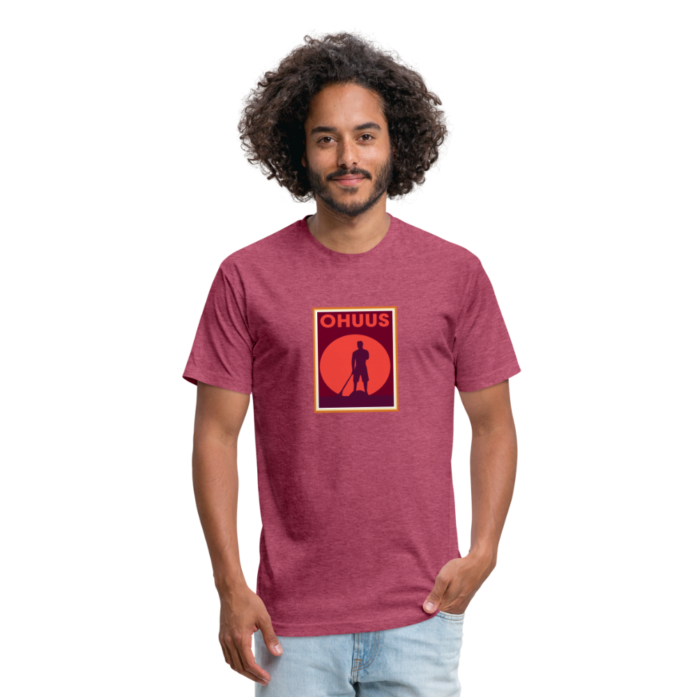 Fitted Cotton/Poly T-Shirt by Next Level - heather burgundy