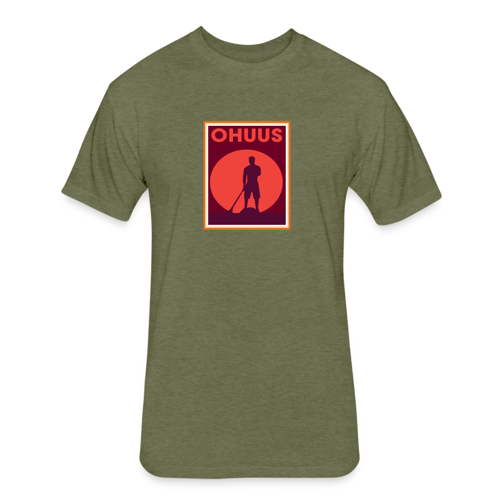 Fitted Cotton/Poly T-Shirt by Next Level - heather military green