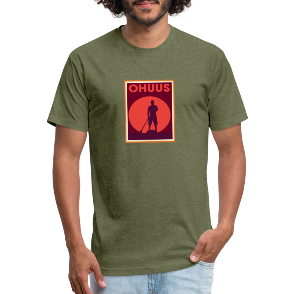 Fitted Cotton/Poly T-Shirt by Next Level - heather military green