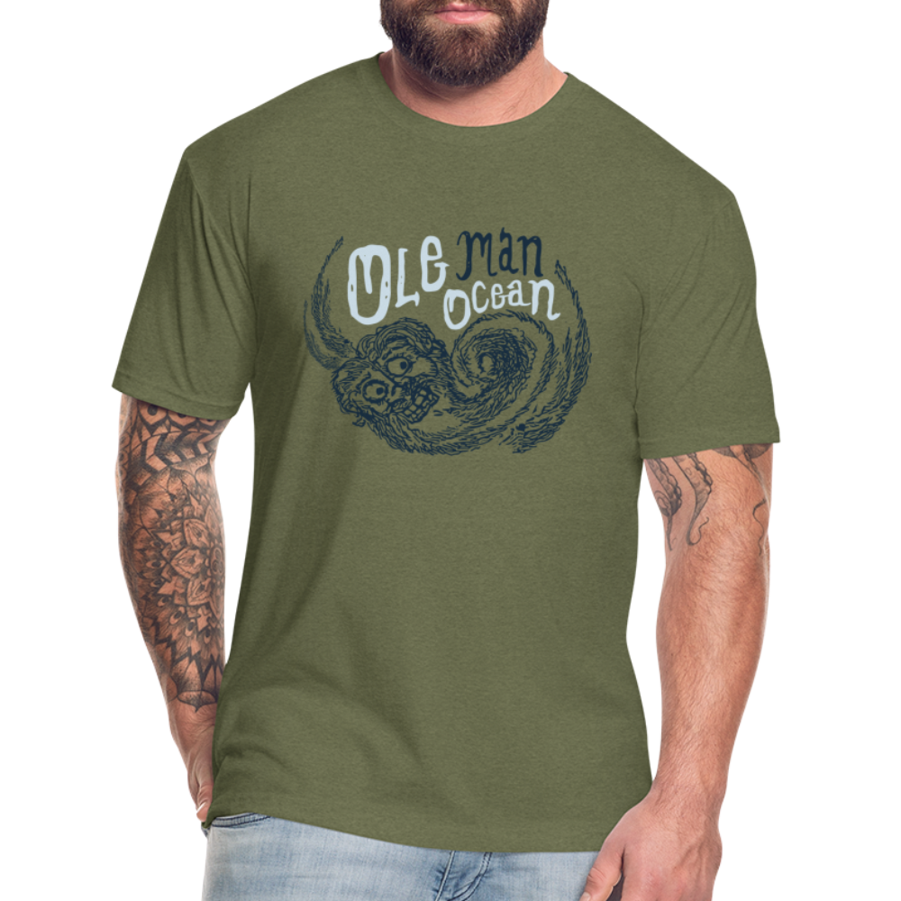 Fitted Cotton/Poly T-Shirt by Next Level - heather military green