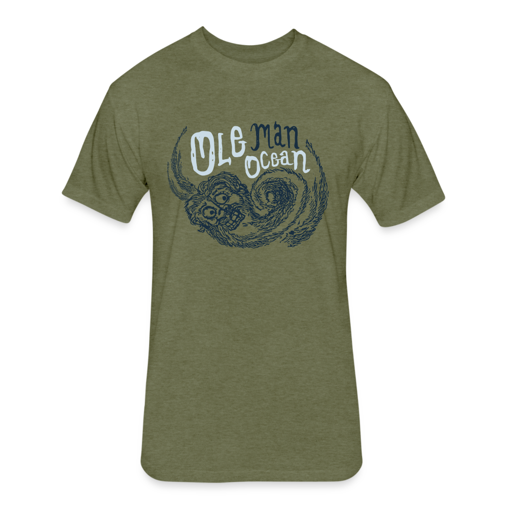 Fitted Cotton/Poly T-Shirt by Next Level - heather military green