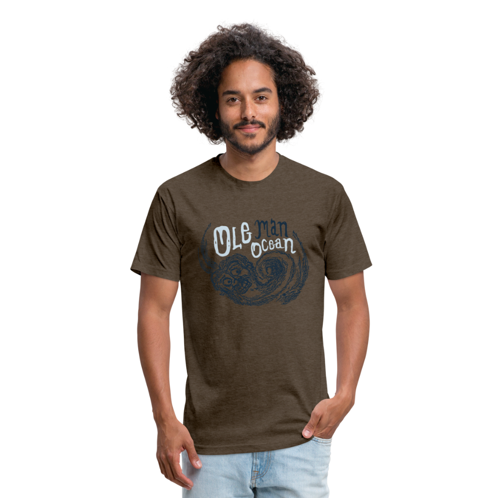 Fitted Cotton/Poly T-Shirt by Next Level - heather espresso