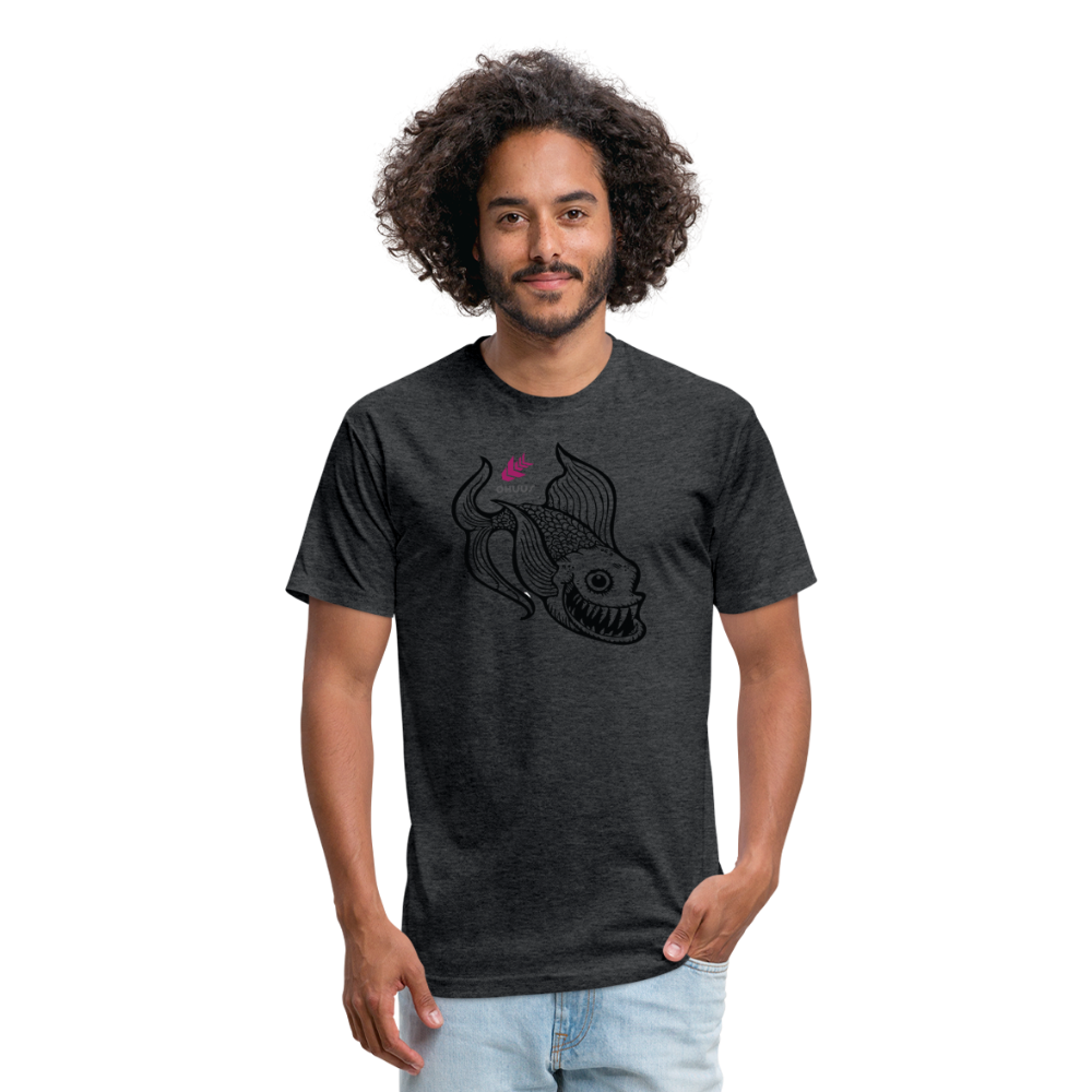 Fitted Cotton/Poly T-Shirt by Next Level - heather black