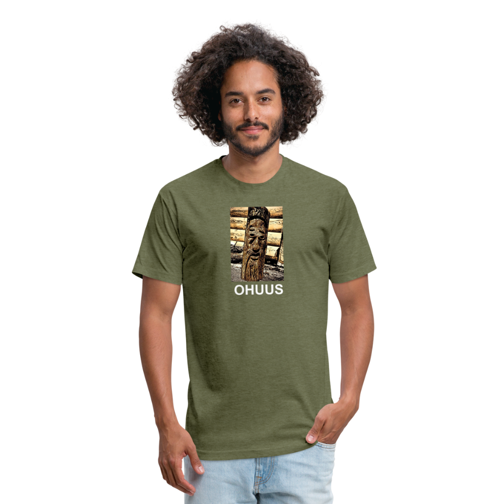 Fitted Cotton/Poly T-Shirt by Next Level - heather military green