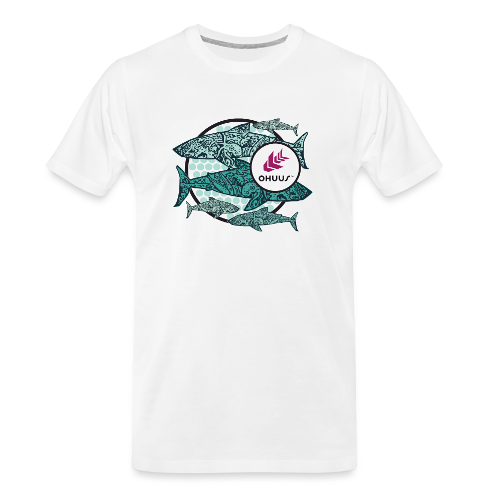 Ohuus Tribal Sharks Organic T-Shirt - white