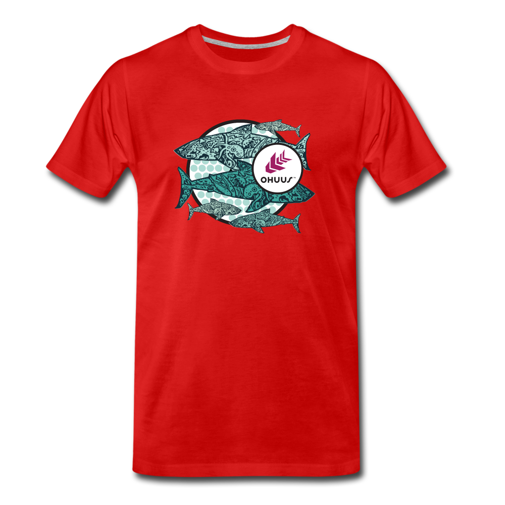 Ohuus Tribal Sharks Organic T-Shirt - red