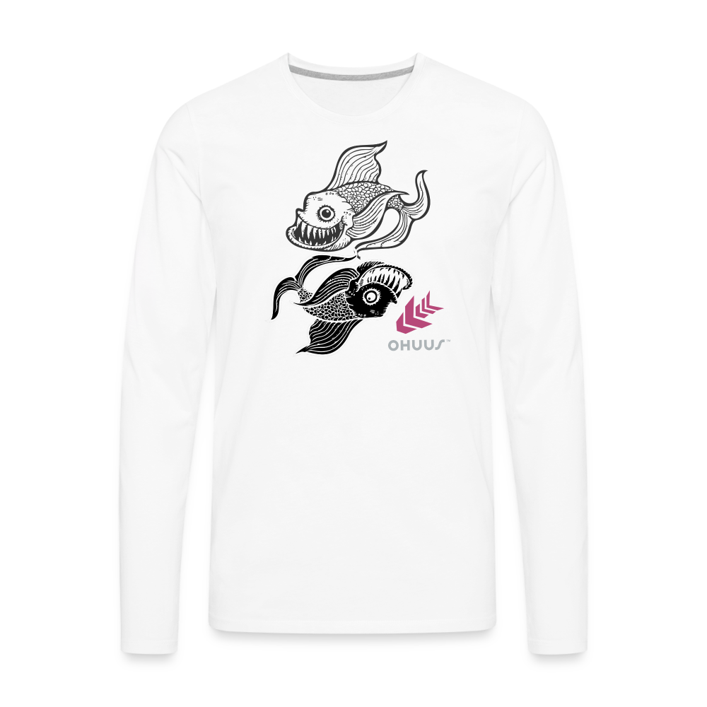 Yin Yang Premium Long Sleeve T-Shirt - white